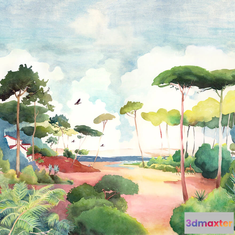 1677078 - Isidore Leroy - Wallpaper Foret 3D Max