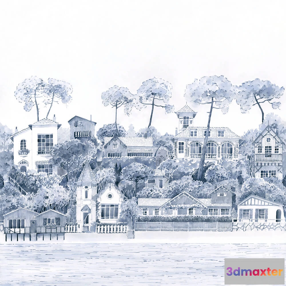 1677100 - Isidore Leroy - Wallpaper Front de mer 3D Max