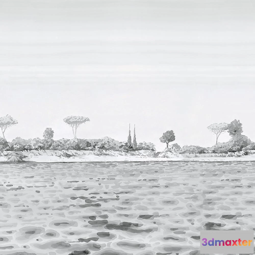 1677138 - Isidore Leroy - Wallpaper Rivage 3D Max