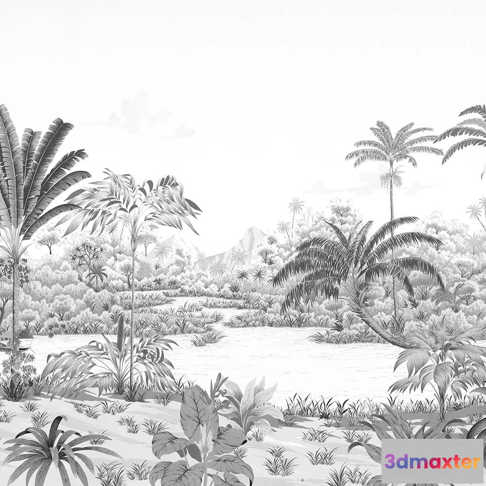 1677162 - Isidore Leroy - Wallpaper Rivière des parfums 3D Max