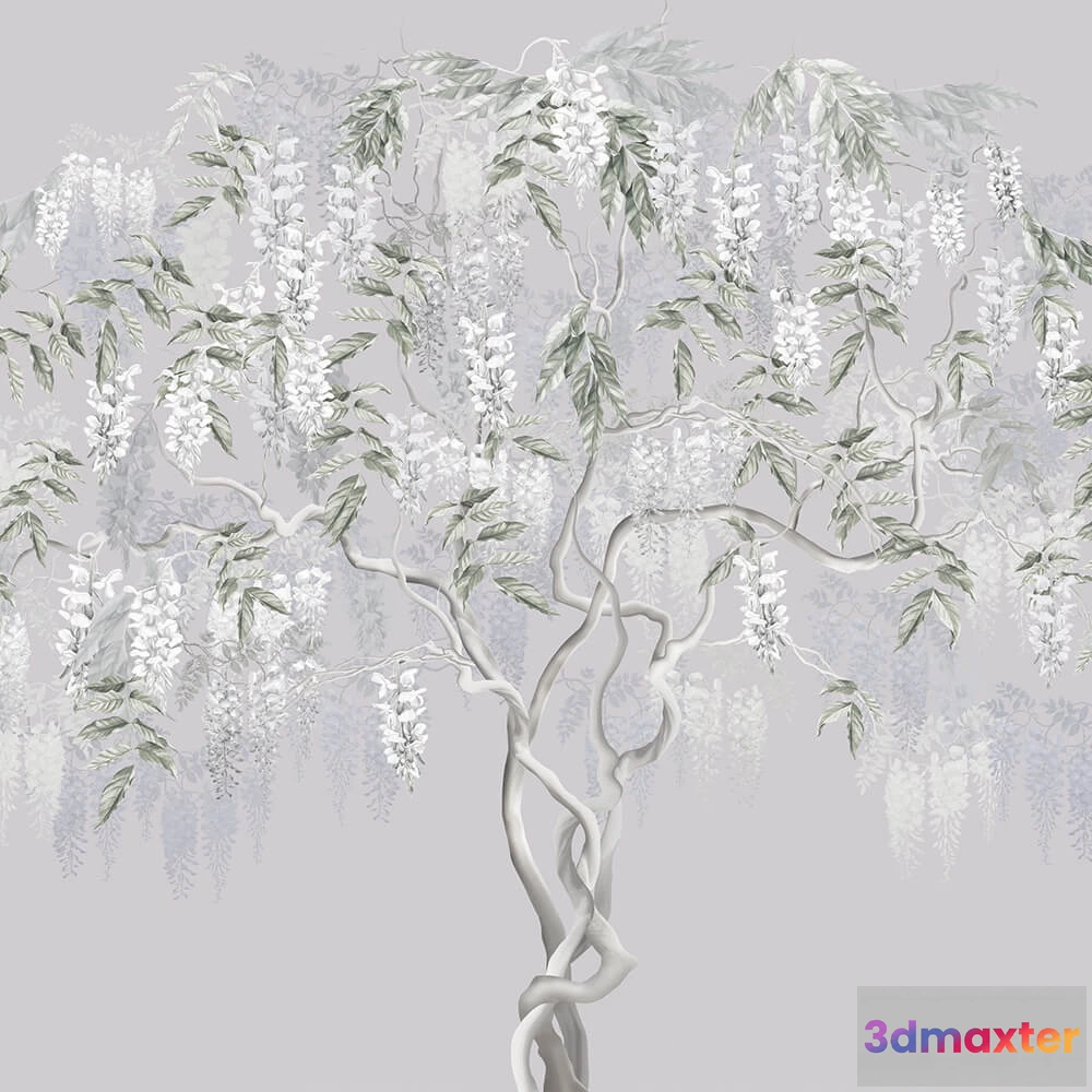 1677874 - MasterFresok - Wallpaper Flowering wisteria 3D Max