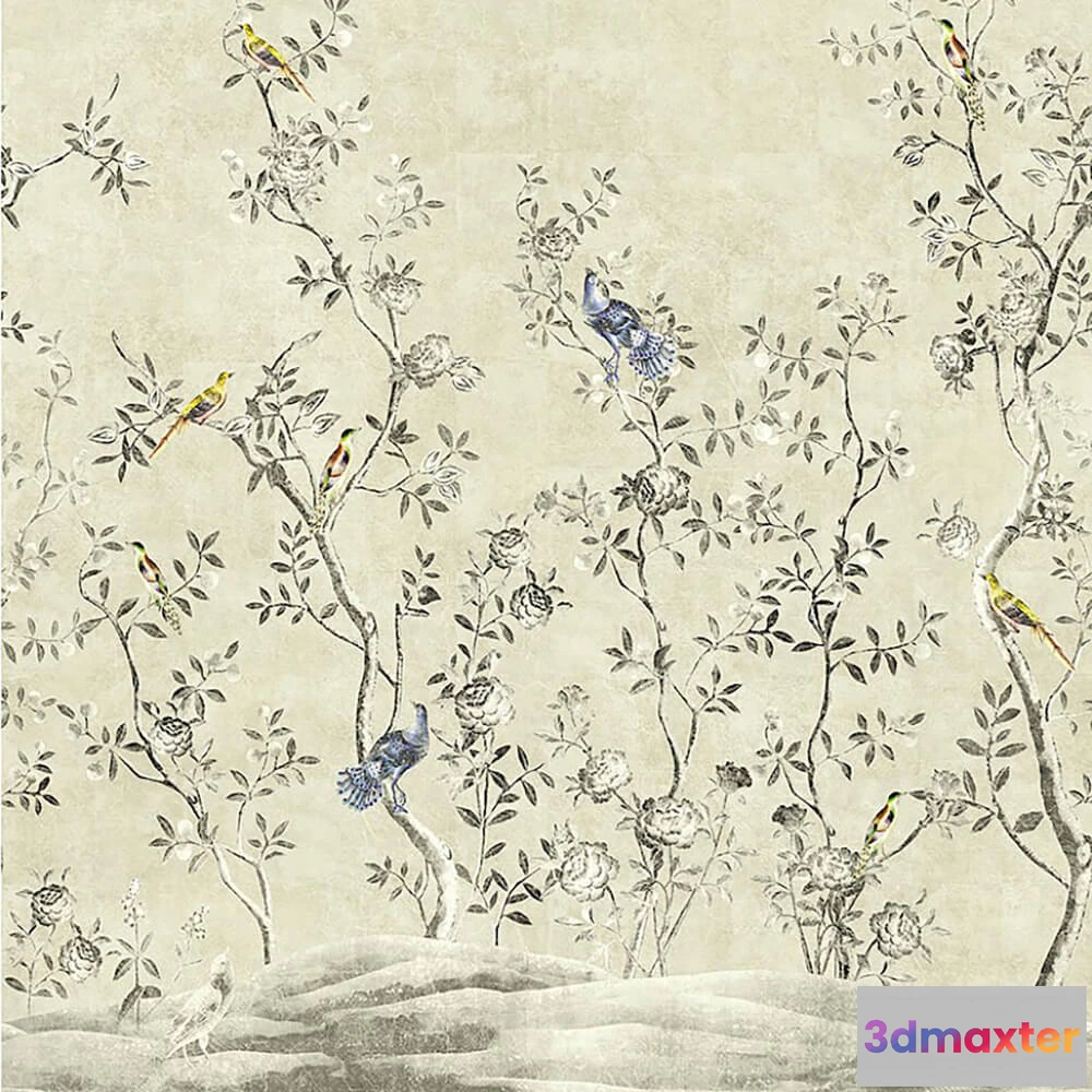 1677880 - Masureel - Wallpaper Voliere Paloma 3D Max
