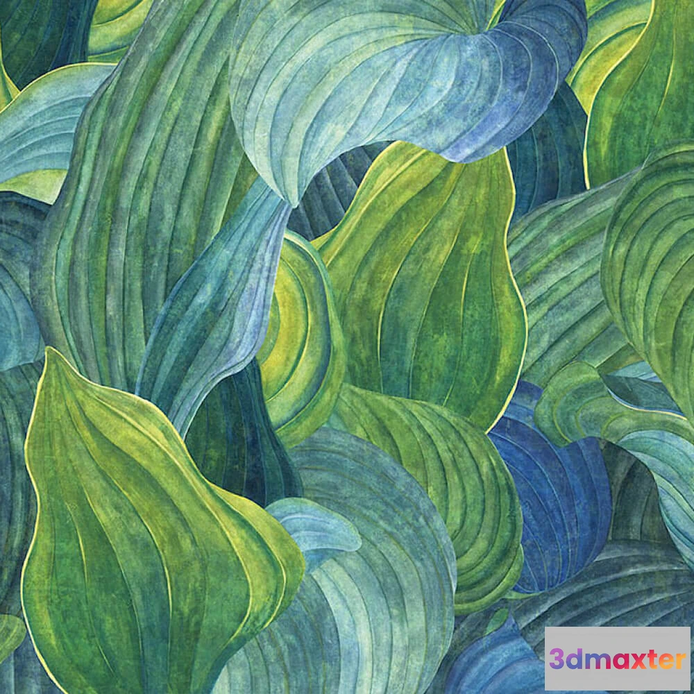 1677934 - Masureel - Wallpaper Hosta Aqua 3D Max