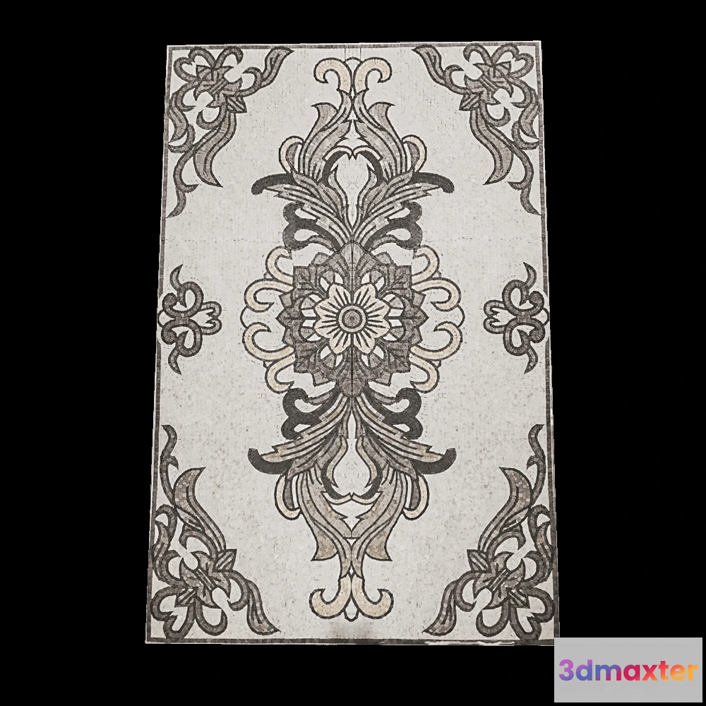 1678892 - Nur Mosaic - Mosaic with natural white marble 3D Max