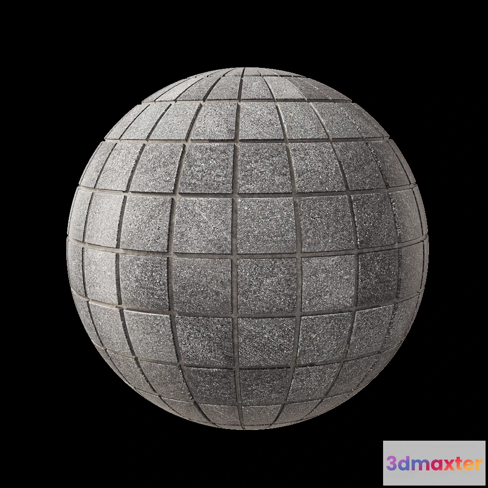 1678922 - Nur Mosaic - Polished basalt mosaic 32xa32 cubes 3D Max