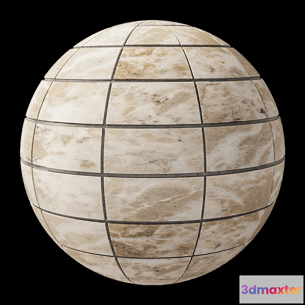 1679004 - Nur Mosaic - Beige marble for interior decoration 3D Max