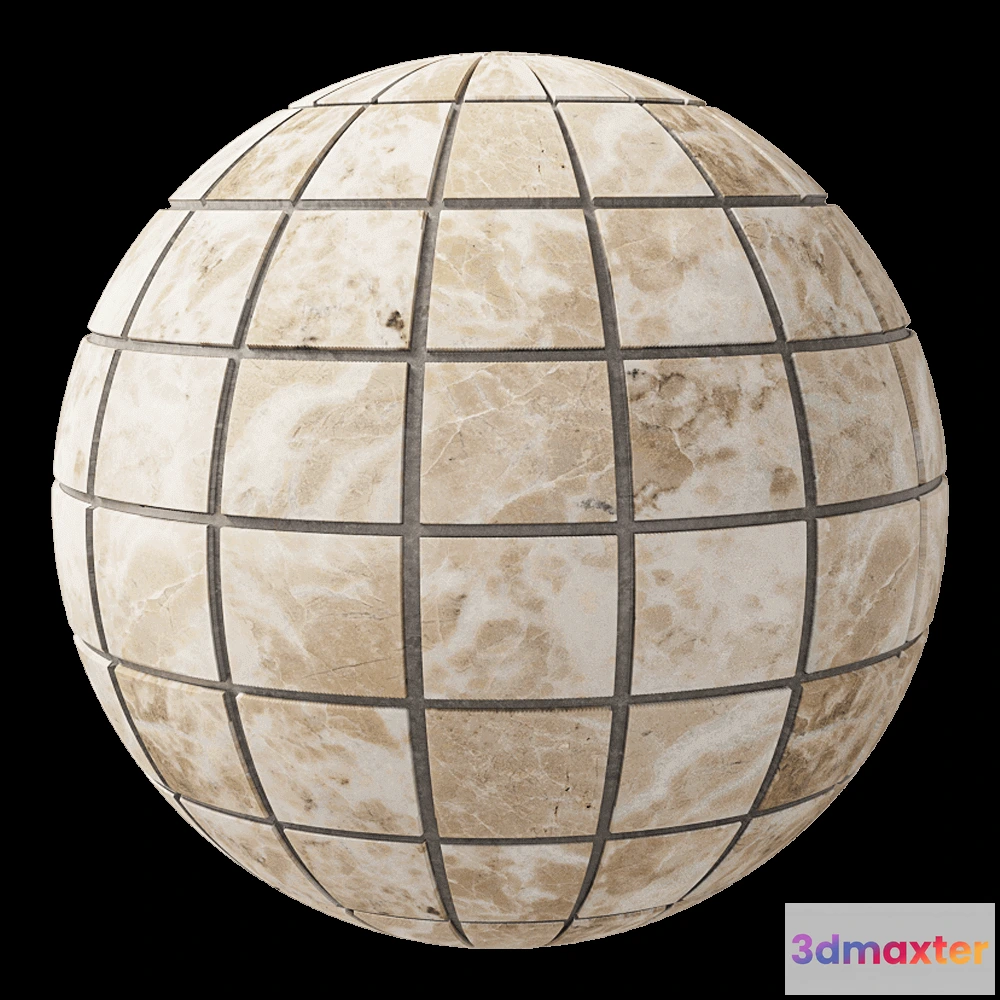 1679008 - Nur Mosaic - Beige marble mosaic 3D Max