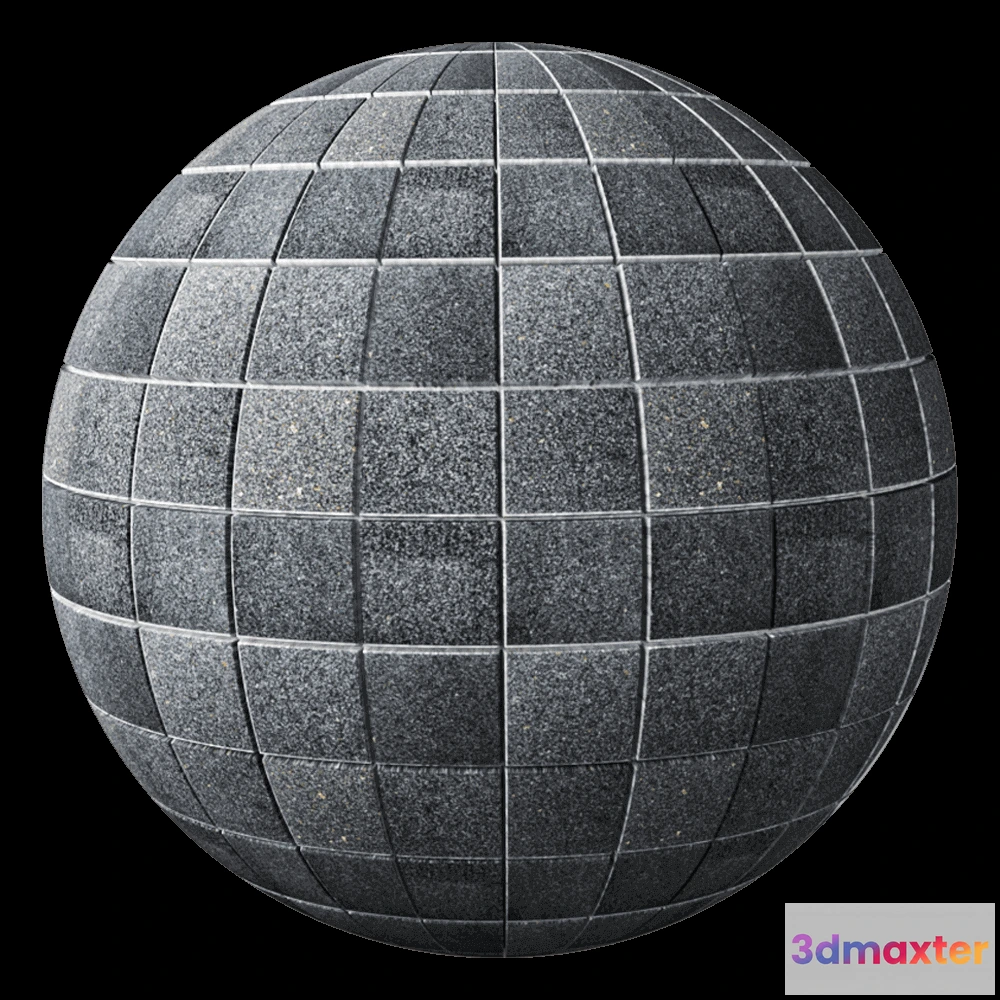 1679022 - Nur Mosaic - Basalt cube mosaic basalt tile 3D Max