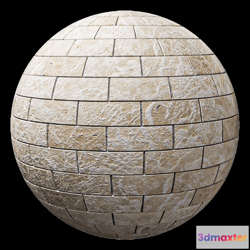1679024 - Nur Mosaic - Royal beige marble mosaic 3D Max