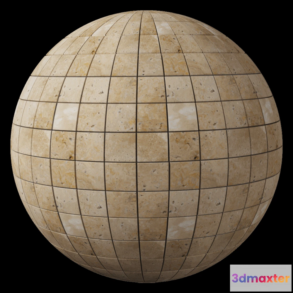 1679026 - Nur Mosaic - Travertine floor tiles 3D Max