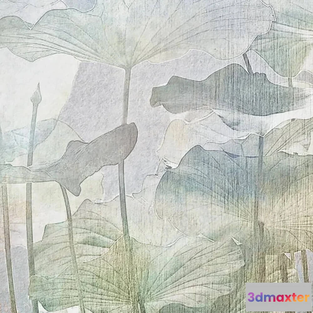 1679234 - Officinarkitettura - Wallpaper Lotus Leaves 3D Max