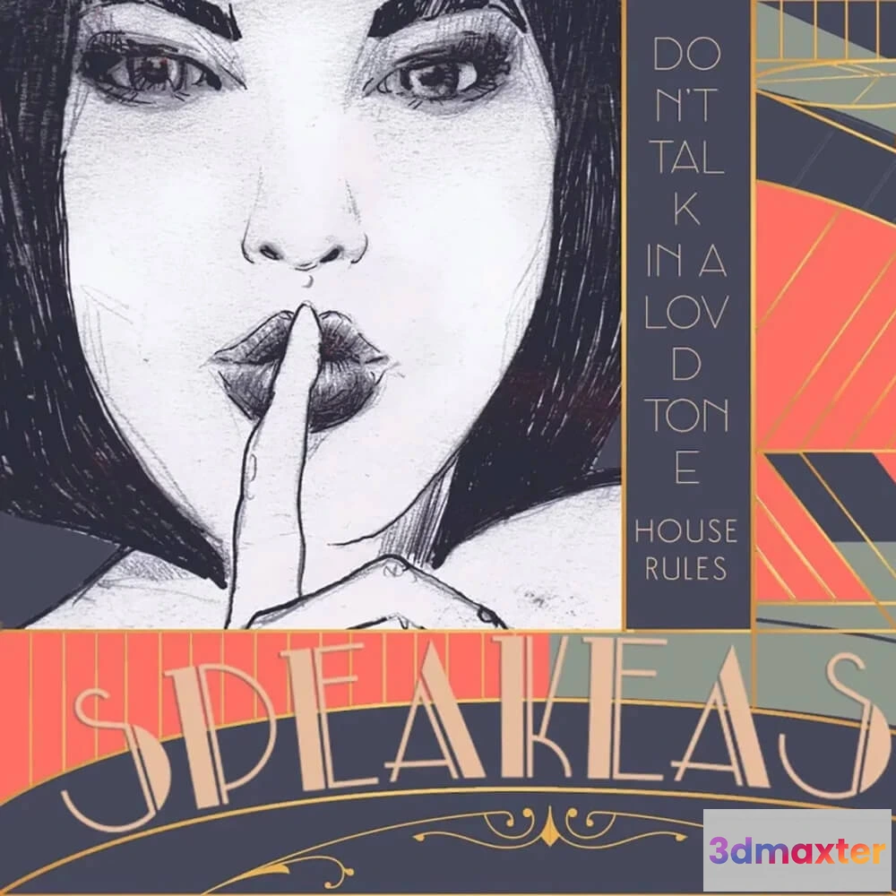 1679336 - Officinarkitettura - Wallpaper Speakeasy 3D Max