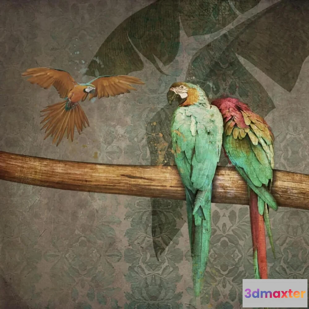 1679390 - Officinarkitettura - Wallpaper Parrots 3D Max
