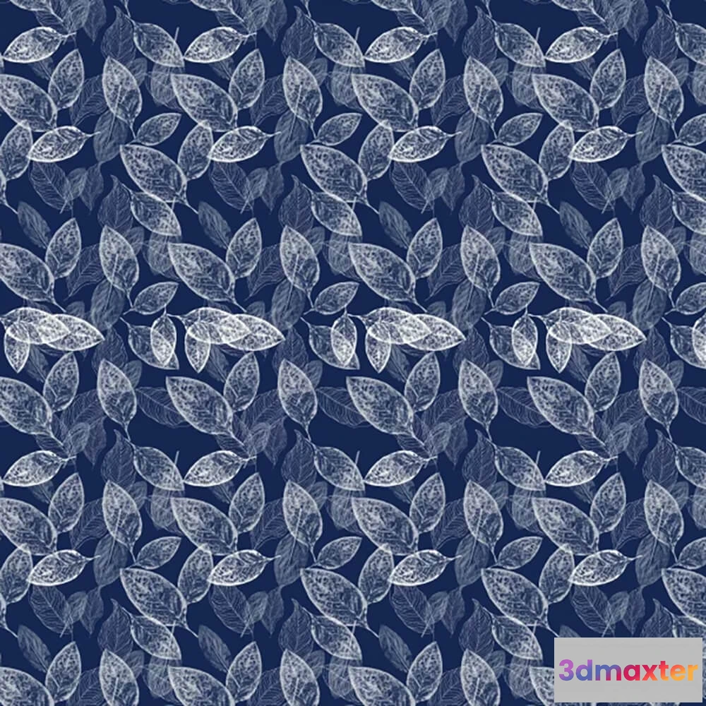 1679624 - Officinarkitettura - Wallpaper Foglie Blu 3D Max