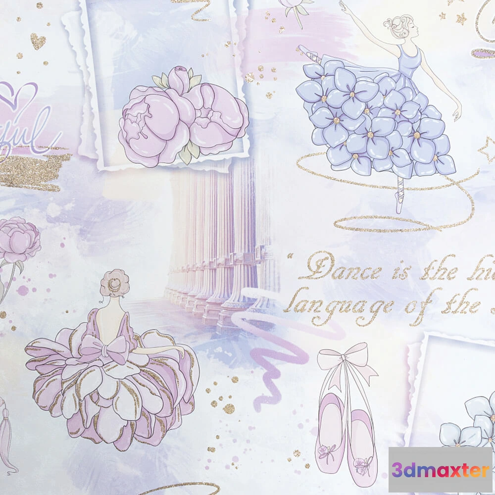 1680248 - PALITRA - Wallpaper Ballet 3D Max
