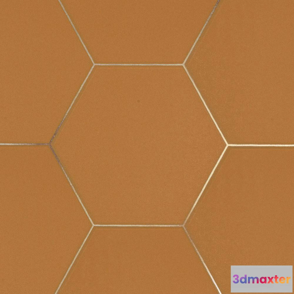 1680448 - PALITRA - Wallpaper Hexagon Top Velvet 3D Max