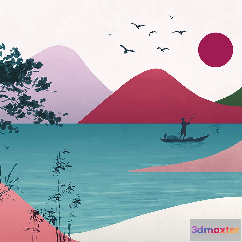 1680512 - Perspektiva - Wallpaper Summer sunset 3D Max