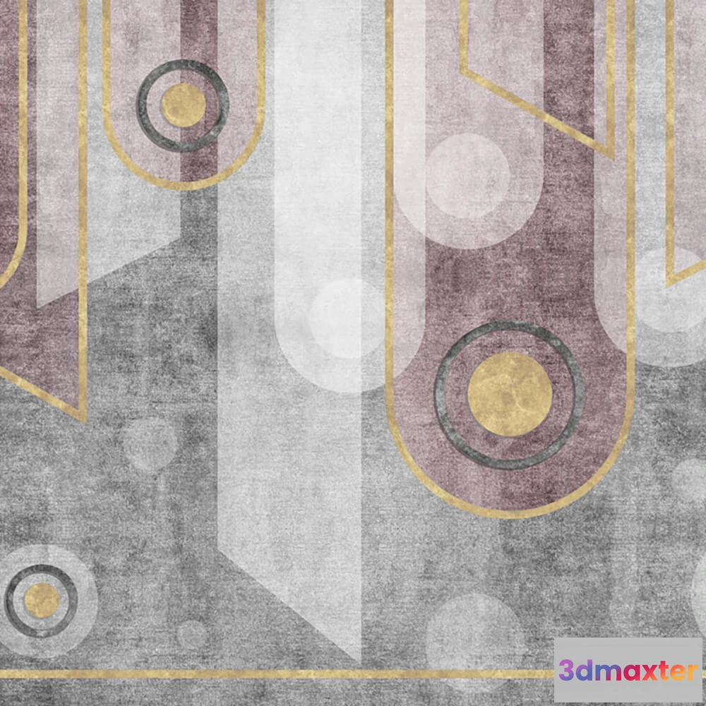 1680524 - Perspektiva - Wallpaper Vintage geometric composition 3D Max