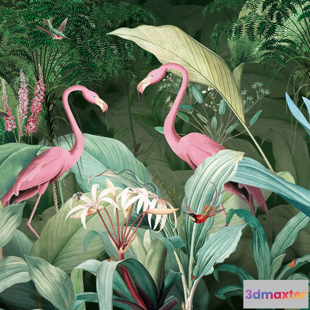 1681250 - Rimura - Wallpaper Flamingo in love 3D Max