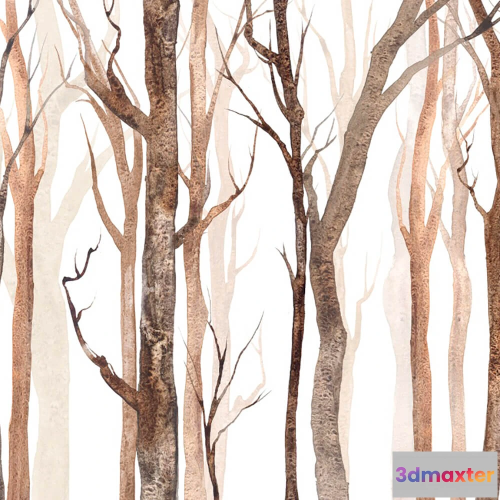 1681468 - ROCK AND WALL - Wallpaper Misty autumn 3D Max