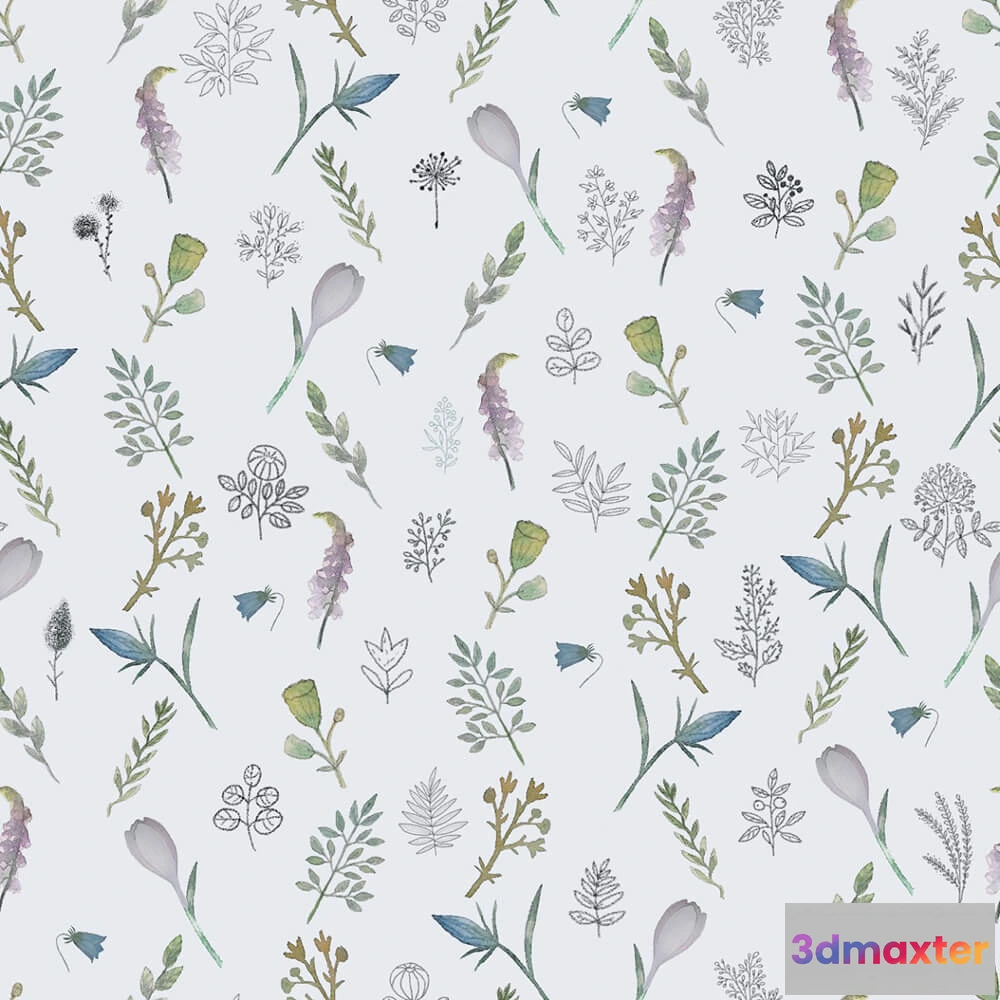 1681490 - ROCK AND WALL - Wallpaper Snowdrops 3D Max