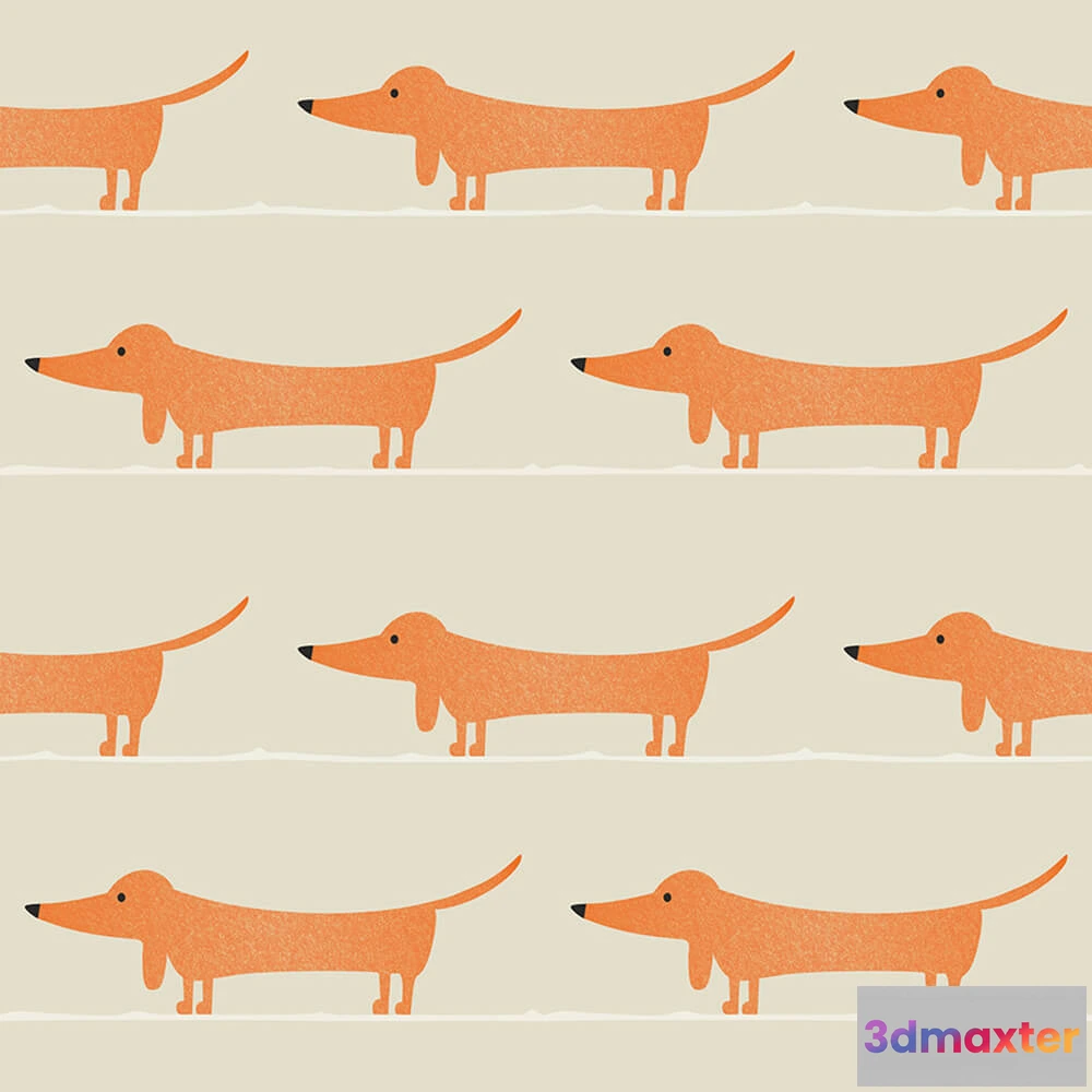 1681510 - ROCK AND WALL - Wallpaper Red dachshund 3D Max