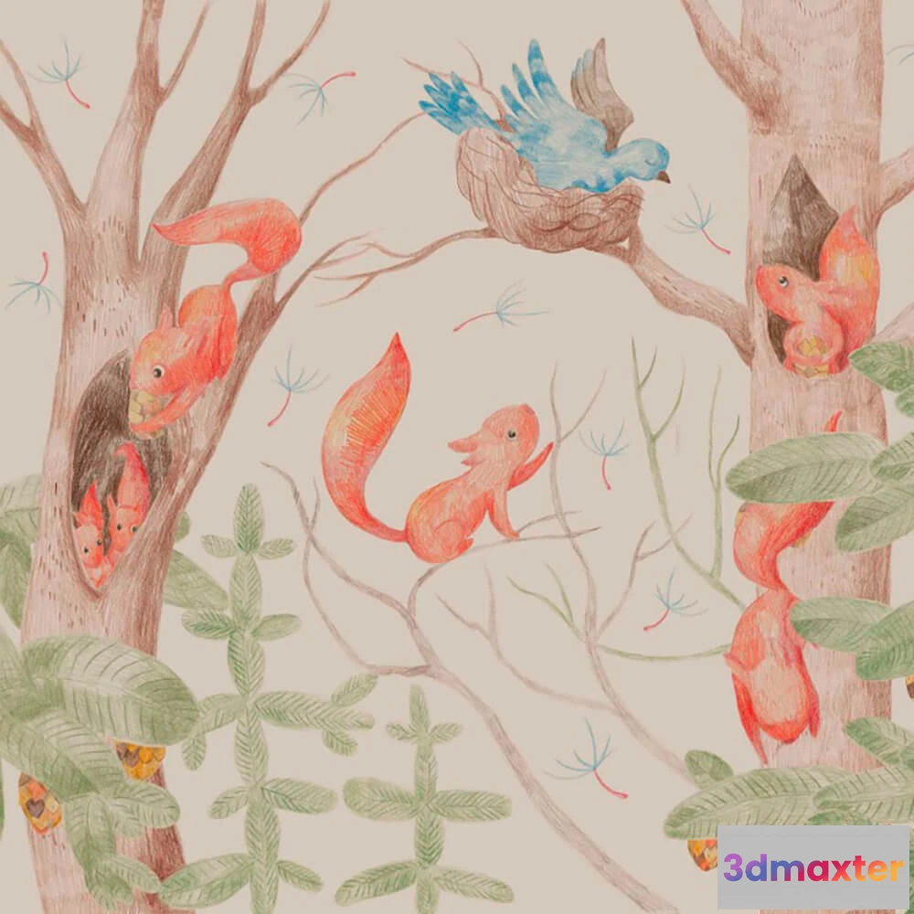 1681738 - ROCK AND WALL - Wallpaper Squirrels 3D Max