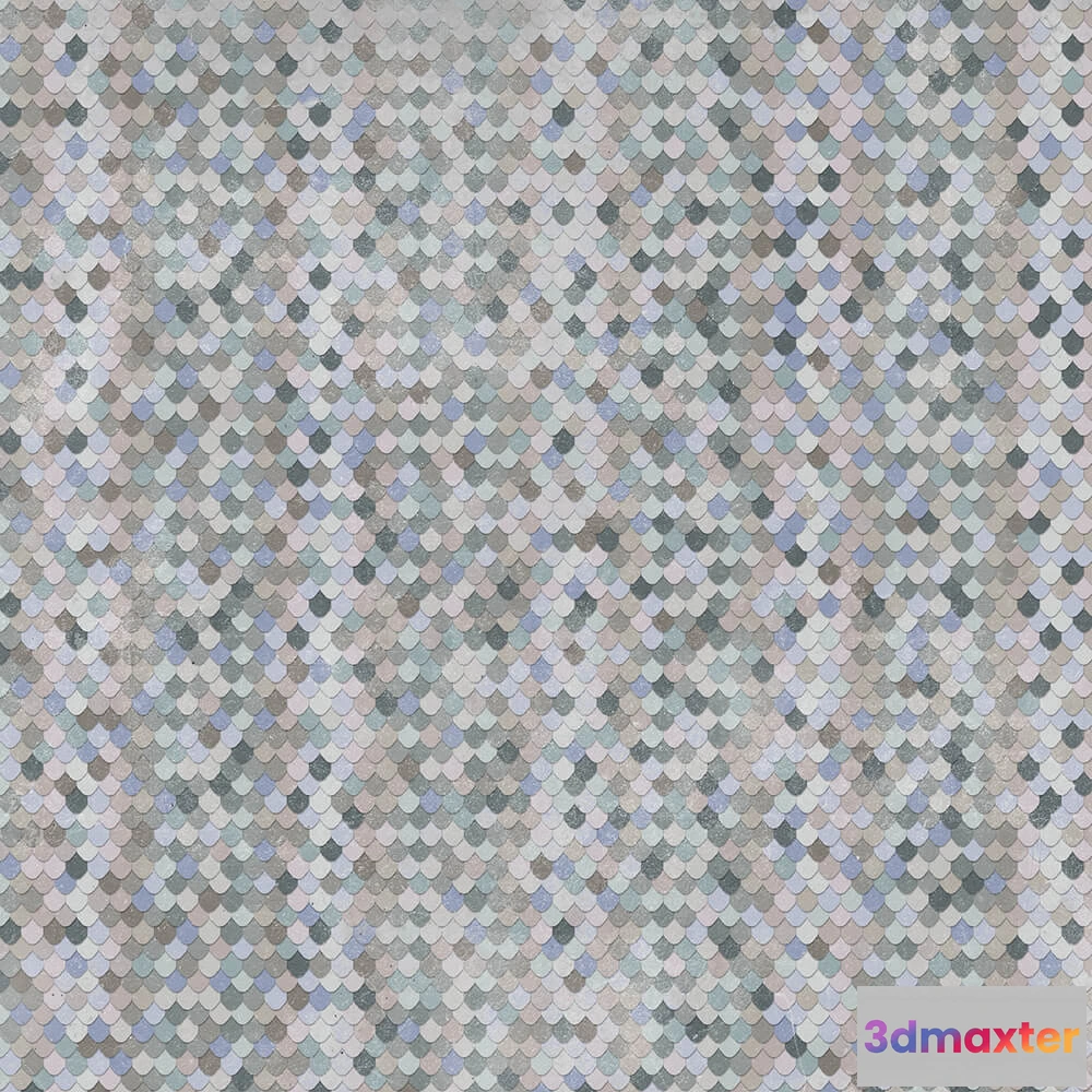 1681920 - Spaghetti Wall  - Wallpaper Colorful Scales WPN 213 3D Max