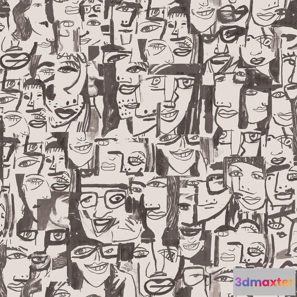 1682900 - Tres Tintas  - Wallpaper Caras Tres 1994-4 3D Max