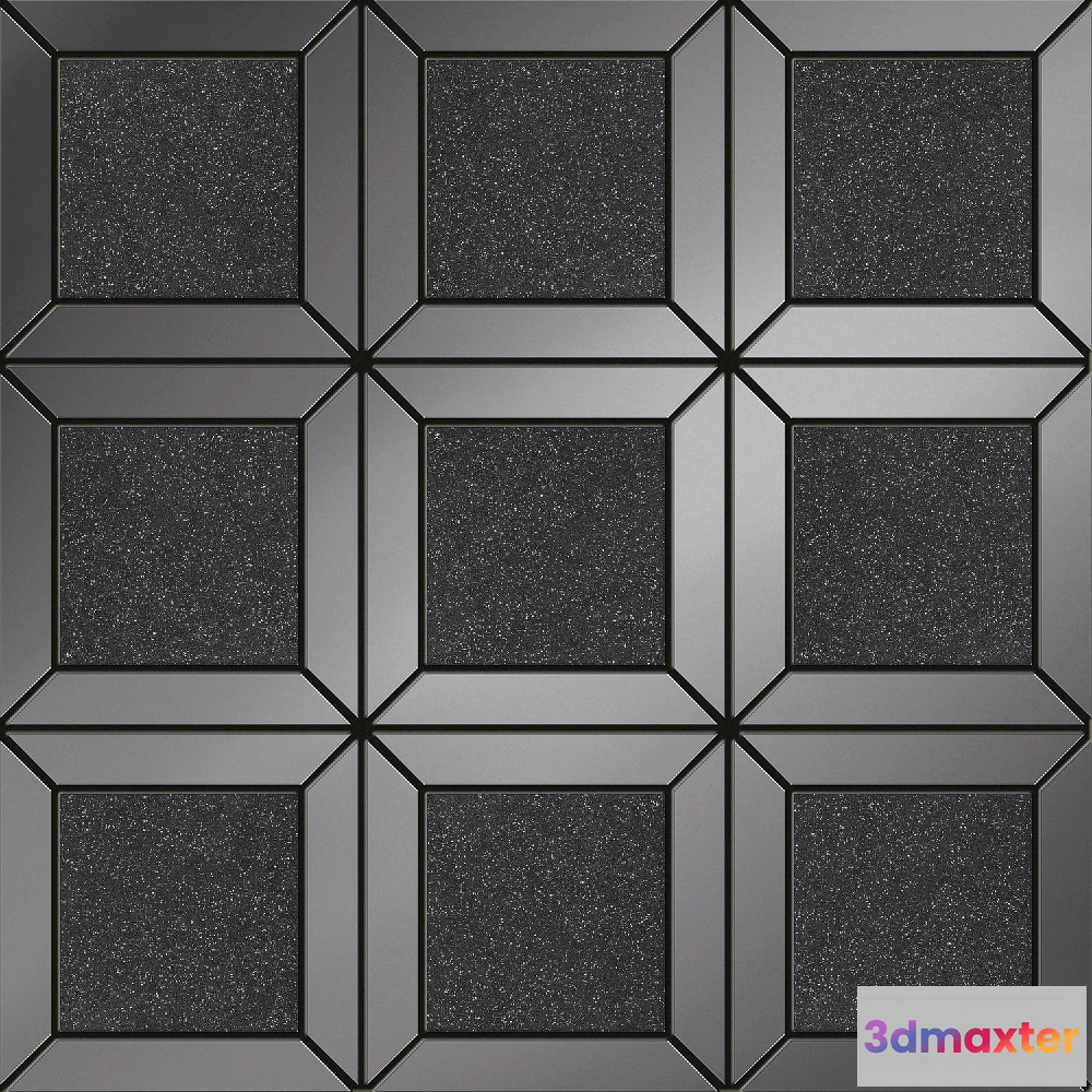 1682926 - Tubadzin - MS Lucid Square Black 3D Max