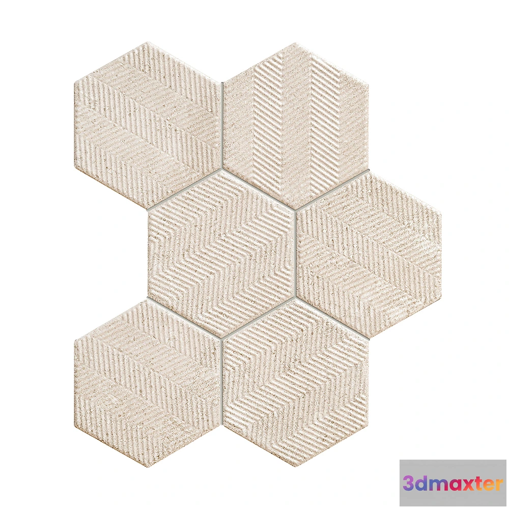 1683046 - Tubadzin - MS Sfumato hex 3D Max