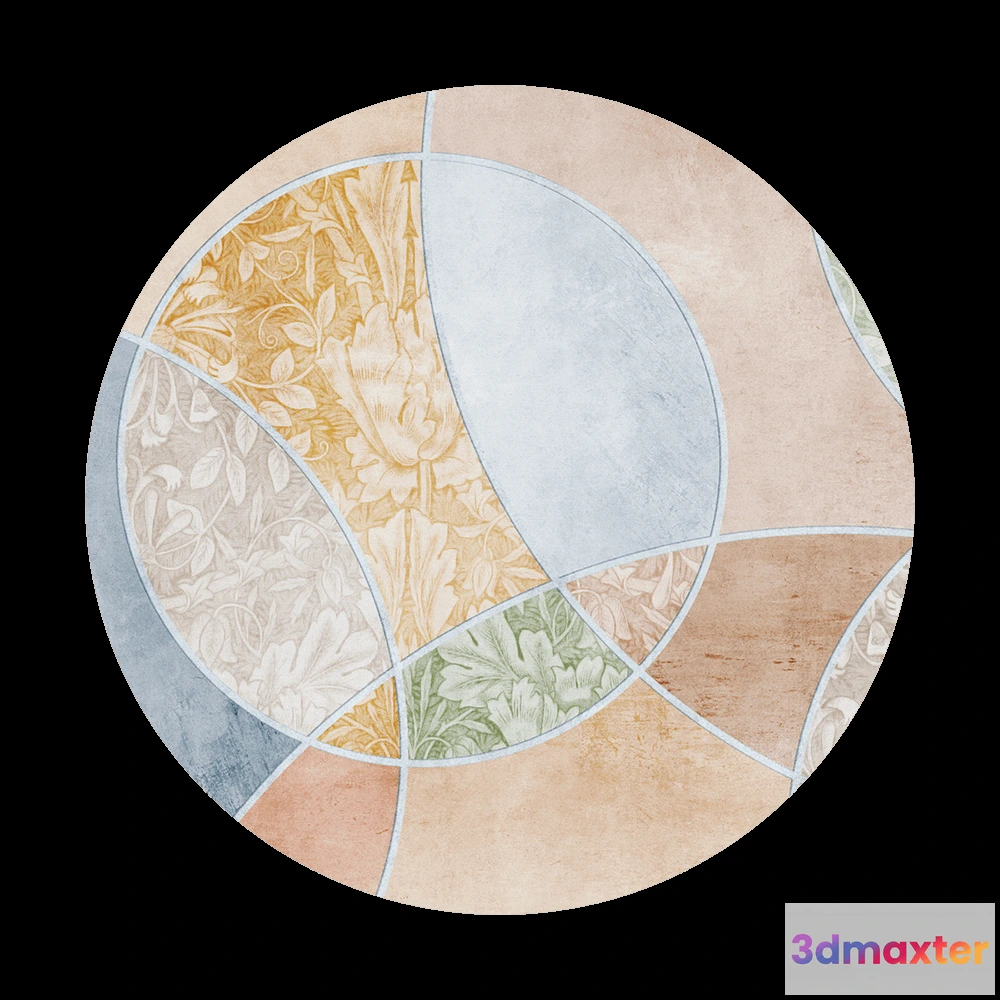 1683738 - Wall Art - Wallpaper Tender round 3D Max