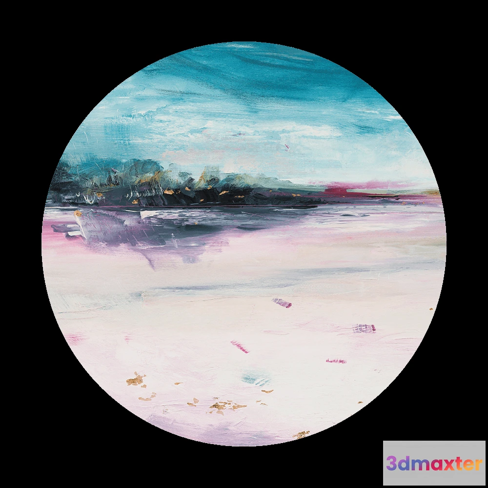 1683748 - Wall Art - Wallpaper Santa round 3D Max