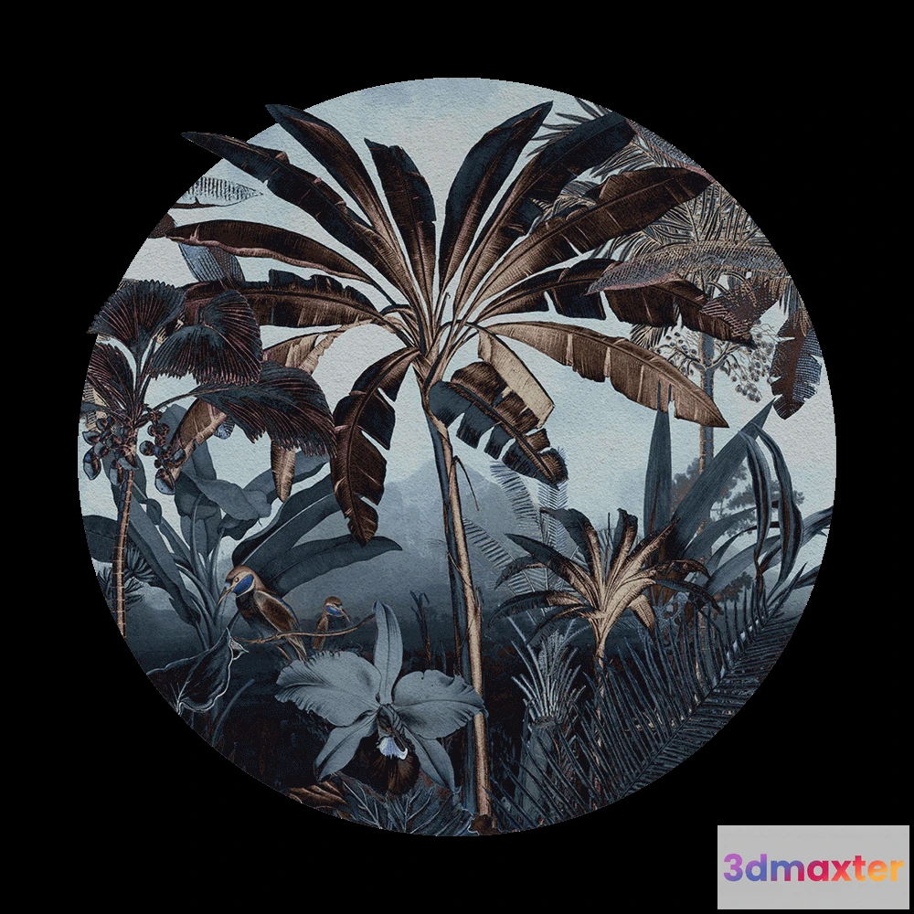 1683758 - Wall Art - Wallpaper Robinson round 3D Max