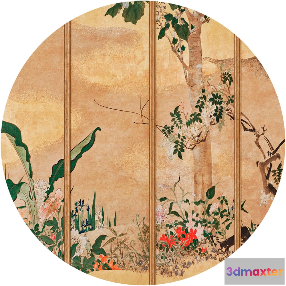 1683774 - Wall Art - Wallpaper Phoenix round 3D Max