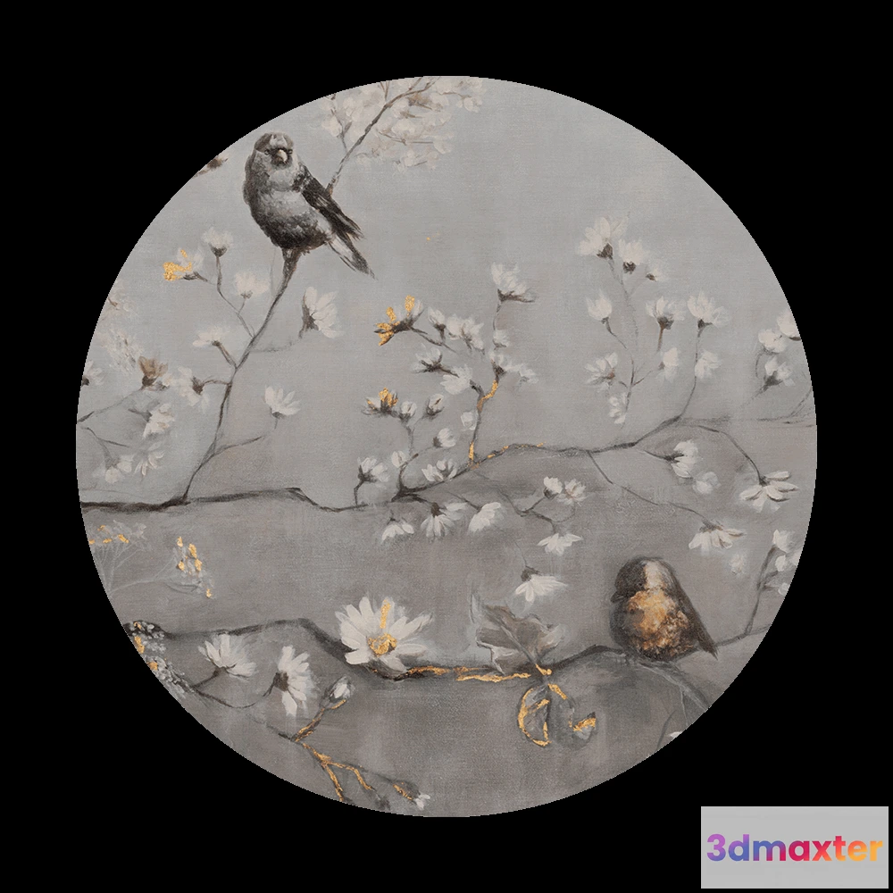 1683786 - Wall Art - Wallpaper Swing round 3D Max