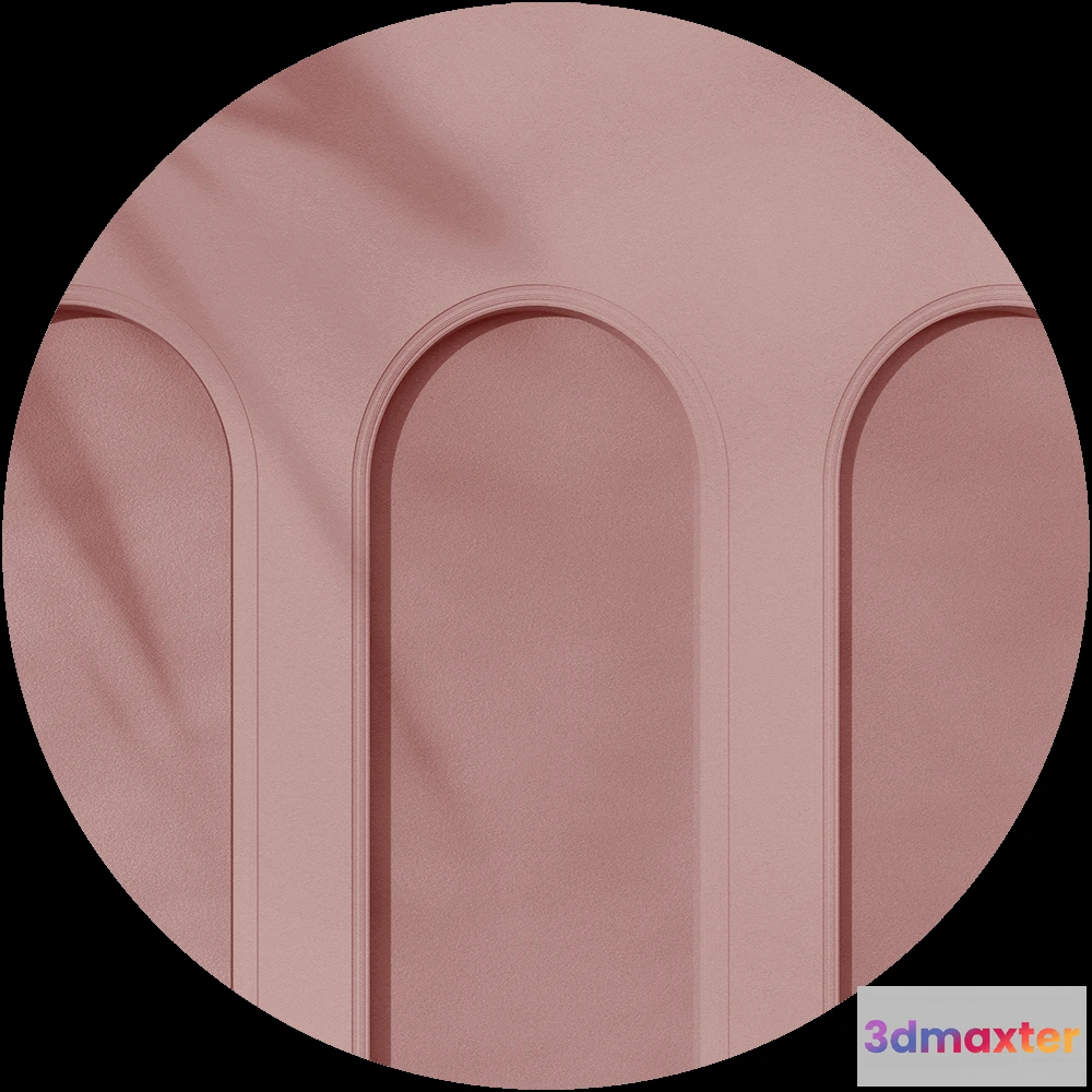 1683788 - Wall Art - Wallpaper Libra Pink round 3D Max