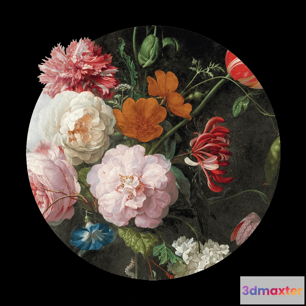 1683794 - Wall Art - Wallpaper Requiem round 3D Max