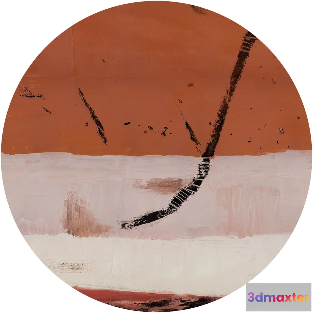 1683806 - Wall Art - Wallpaper Nocciola round 3D Max