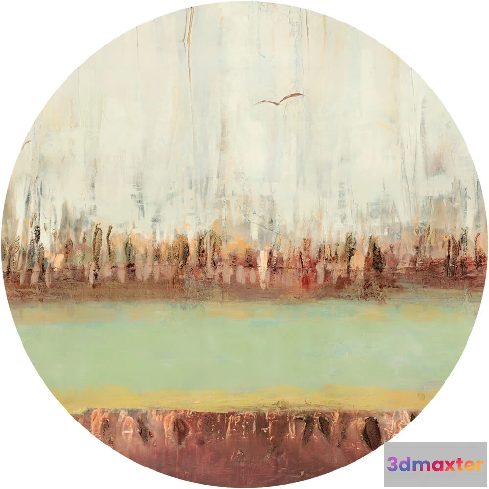 1683818 - Wall Art - Wallpaper Pistacchio round 3D Max