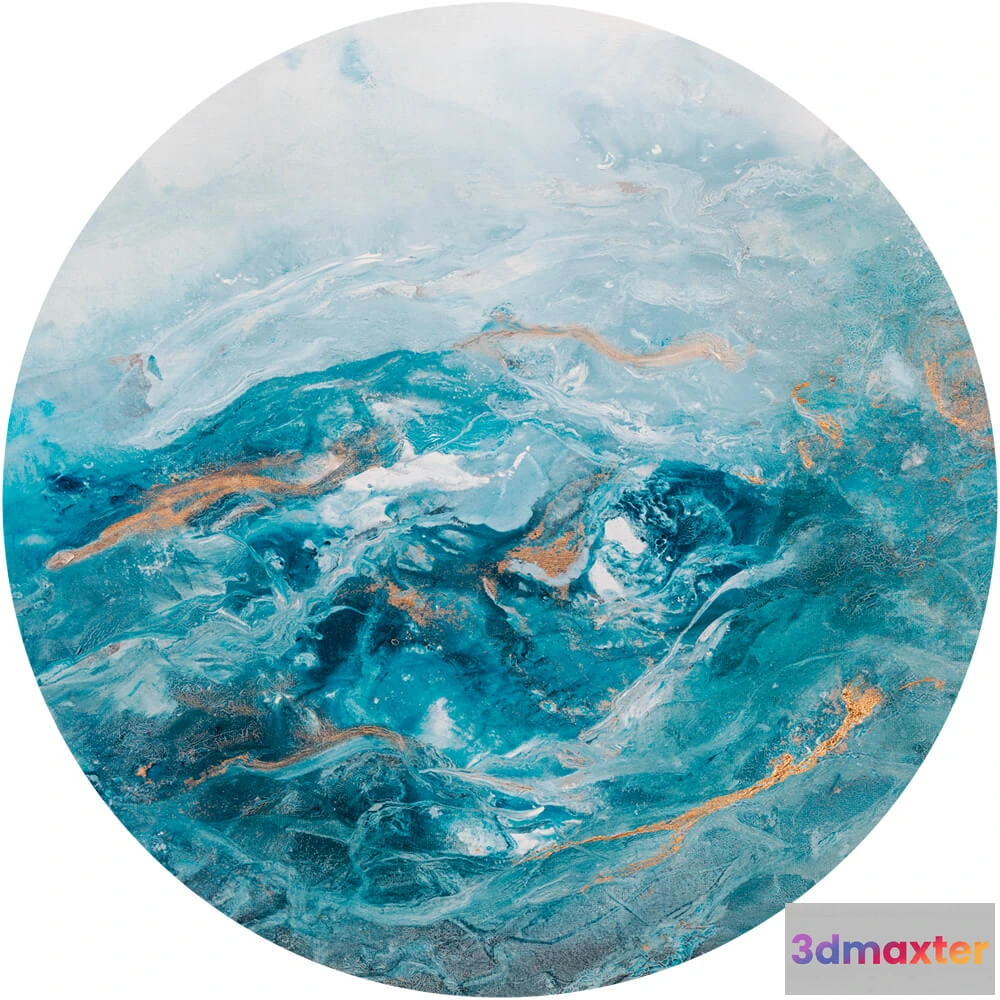 1683822 - Wall Art - Wallpaper Nereida round 3D Max