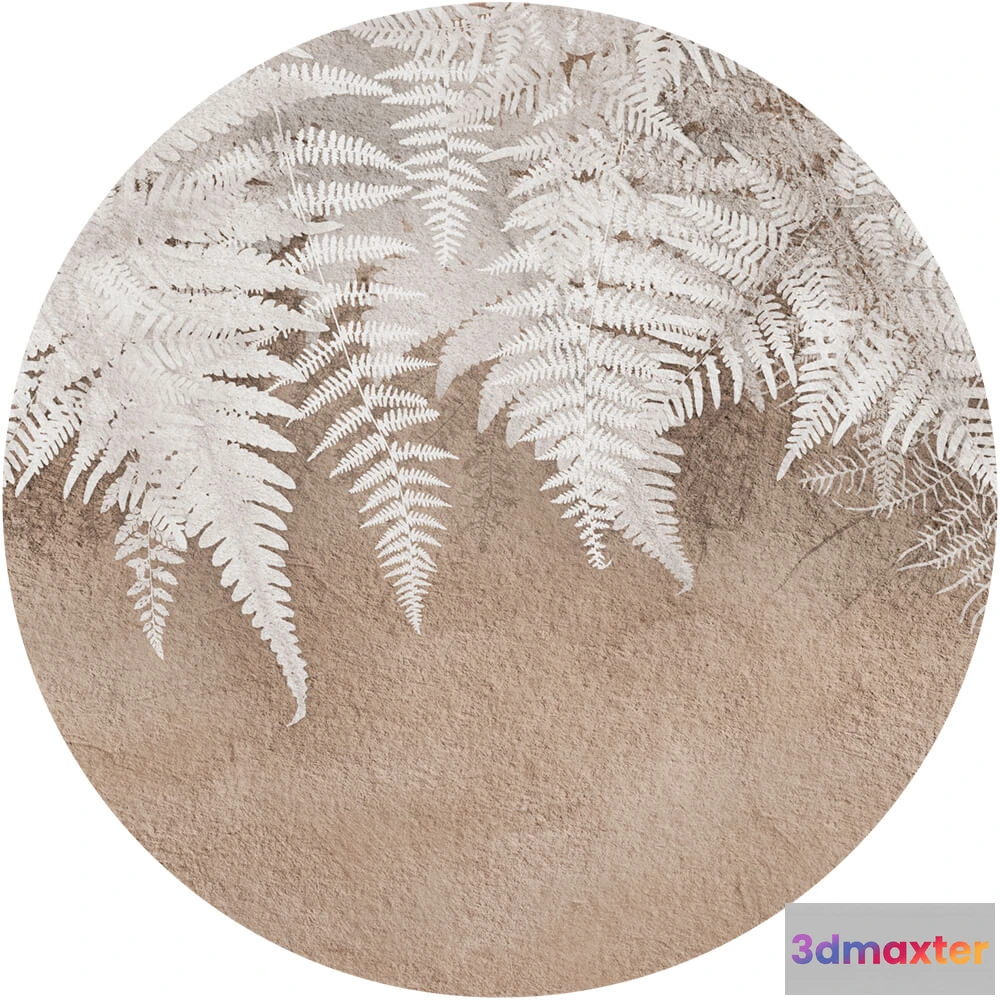 1683832 - Wall Art - Wallpaper Lacerta Coffee round 3D Max