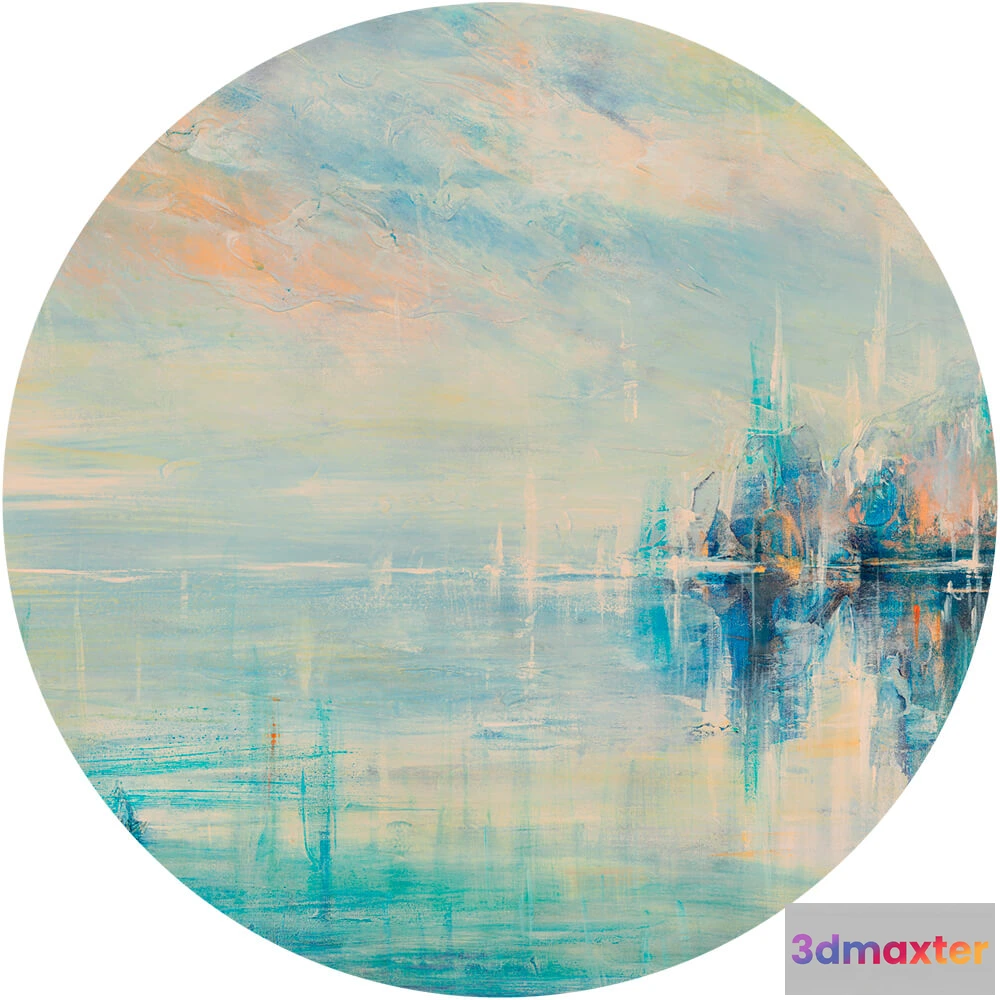 1683853 - Wall Art - Wallpaper Ice Land round 3D Max