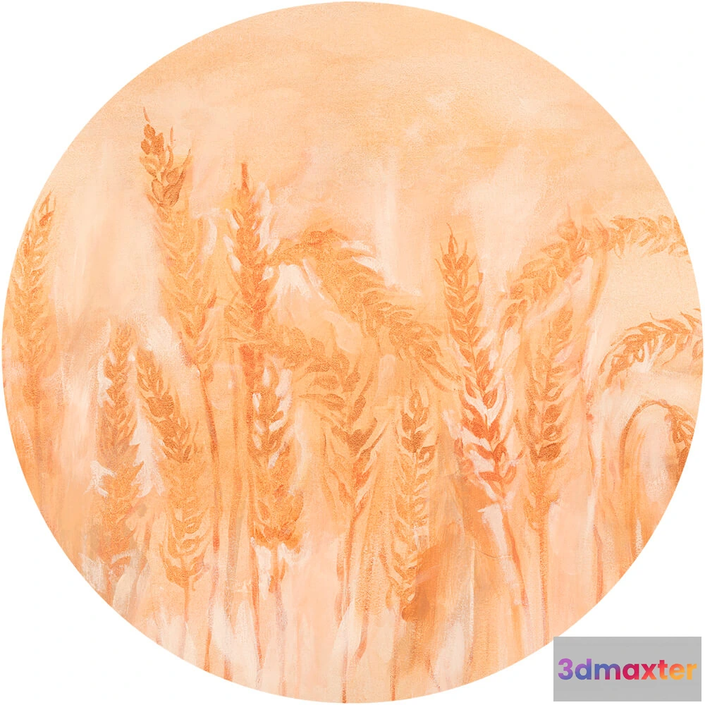 1683863 - Wall Art - Wallpaper Idyllo round 3D Max