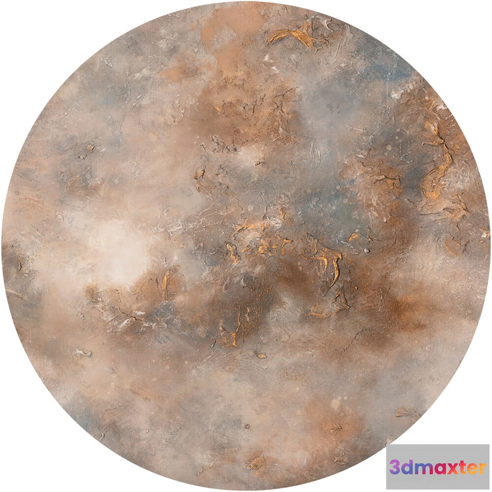 1683877 - Wall Art - Wallpaper Mocha round 3D Max