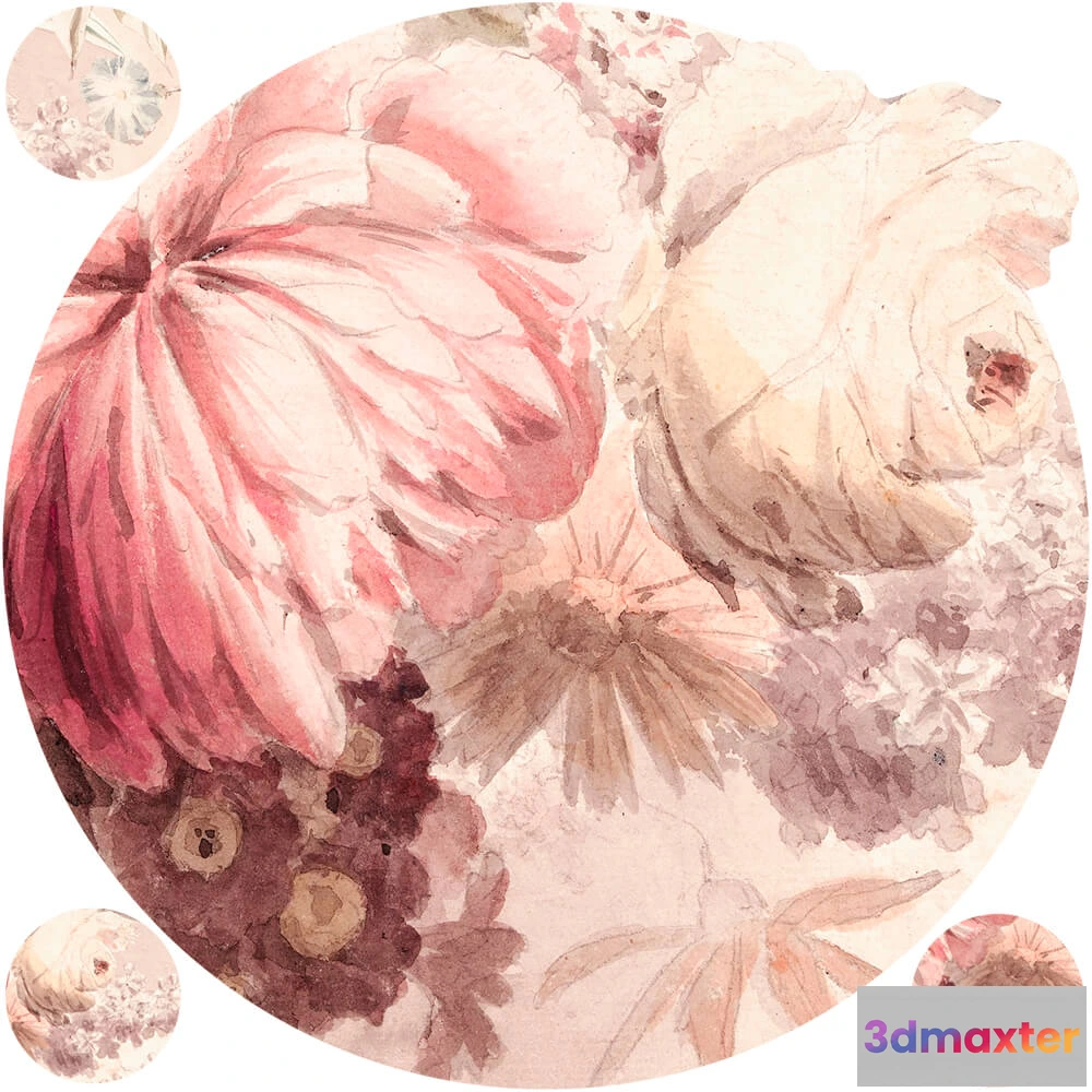 1683885 - Wall Art - Wallpaper Harmony Earth round 3D Max