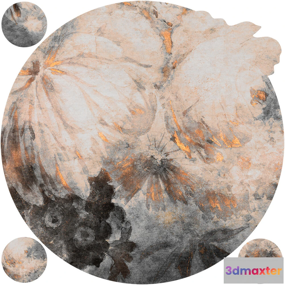 1683889 - Wall Art - Wallpaper Harmony Ash round 3D Max