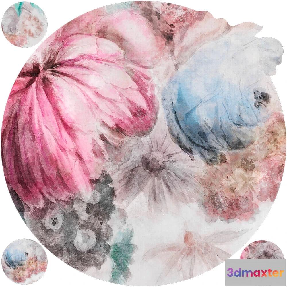 1683891 - Wall Art - Wallpaper Harmony round 3D Max