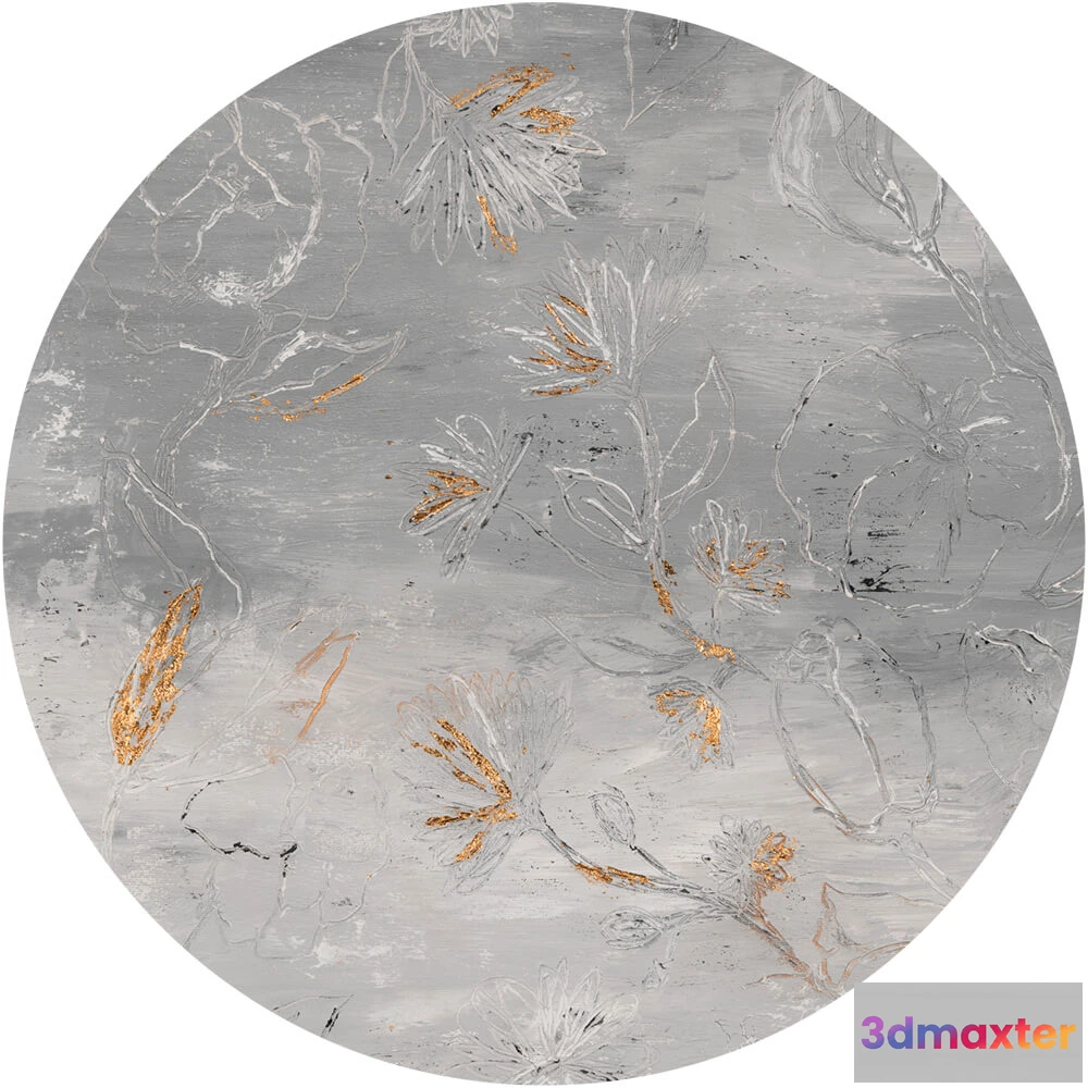 1683905 - Wall Art - Wallpaper Grati round 3D Max