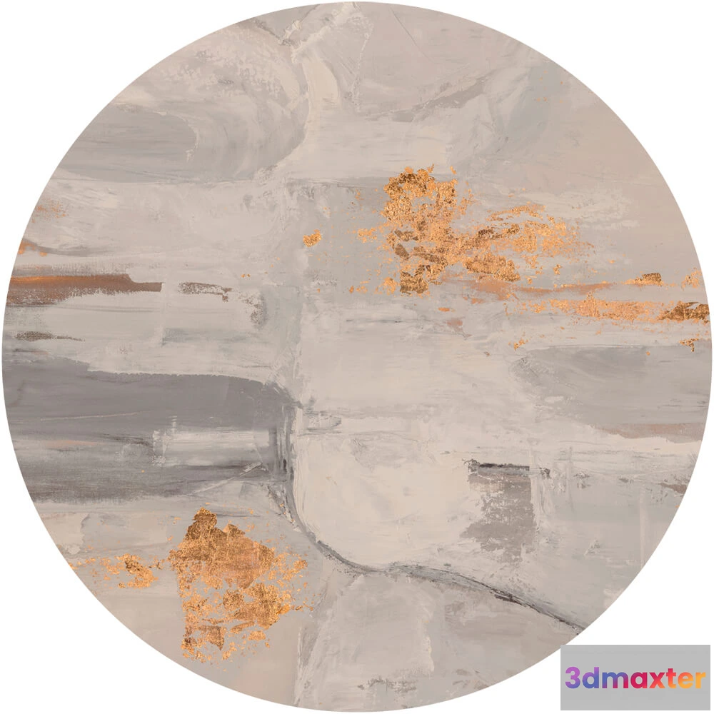 1683913 - Wall Art - Wallpaper Fossil round 3D Max